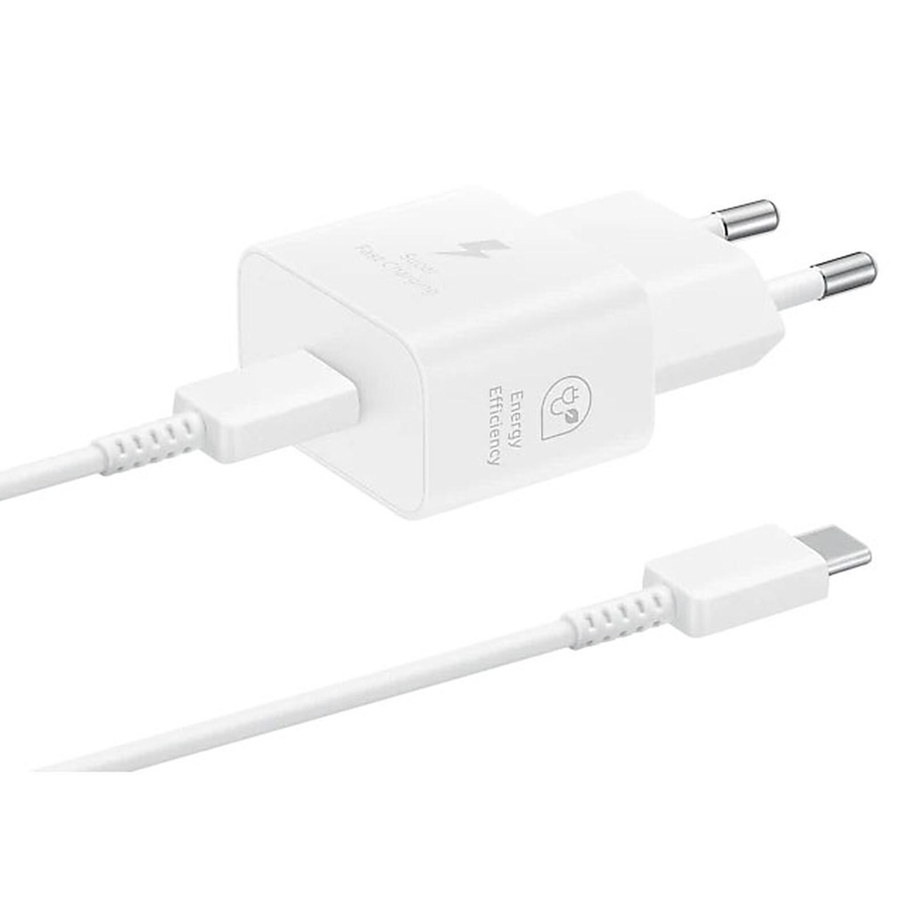 SAMSUNG USB-C TRAVEL CHARGER 25W WHITE + TYPE-C CABLE