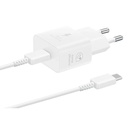 SAMSUNG USB-C TRAVEL CHARGER 25W WHITE + TYPE-C CABLE