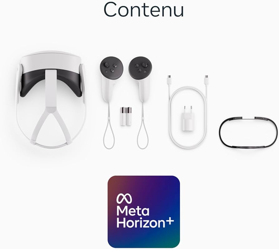 [SK-1000940-01] Meta Quest 3S - Système de réalité virtuelle - USB-C - blanc - avec abonnement Quest for Business