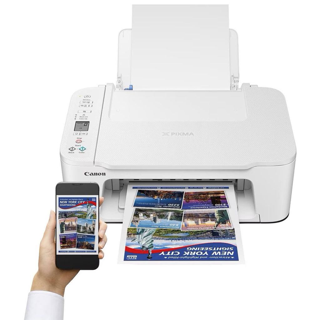 CANON PIXMA TS3751i MFP colour inkjet Legal 216x356mm A4 7.7ipm Print 60sheets Wi-Fi USB White