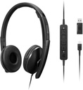 LENOVO - Headset - over-ear - wired - USB-C - black - Zoom certified