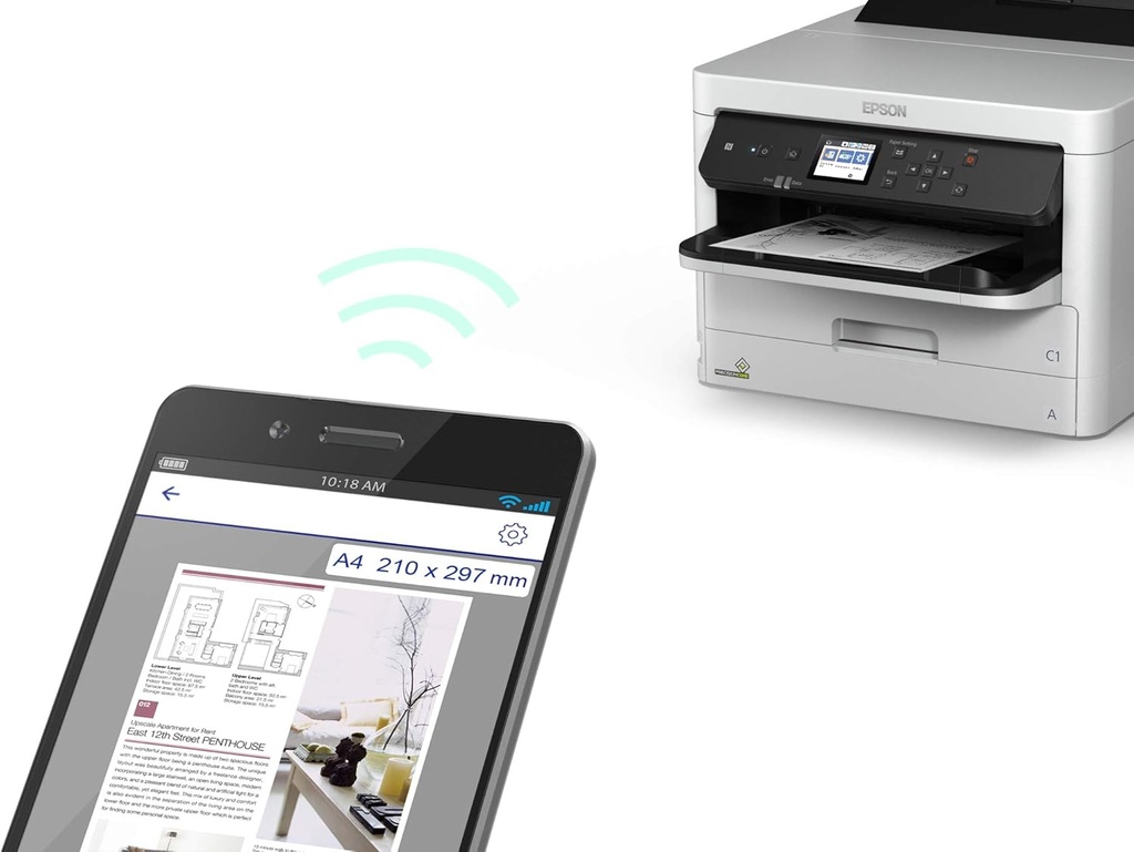 Epson WorkForce Pro WF-M5299DW / Monochrome A4 inkjet printer / Duplex printing / Ethernet & Wi-Fi network