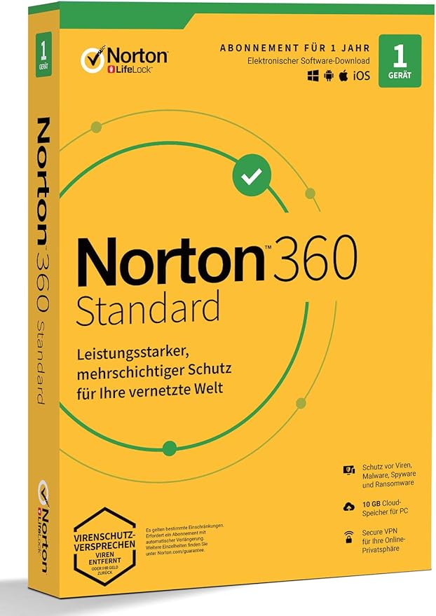 [21453673] NORTON 360 STANDARD ND 10GB SE 1 USER 1 DEVICE 12MO KOD ESD NO SUBSCRIPTION