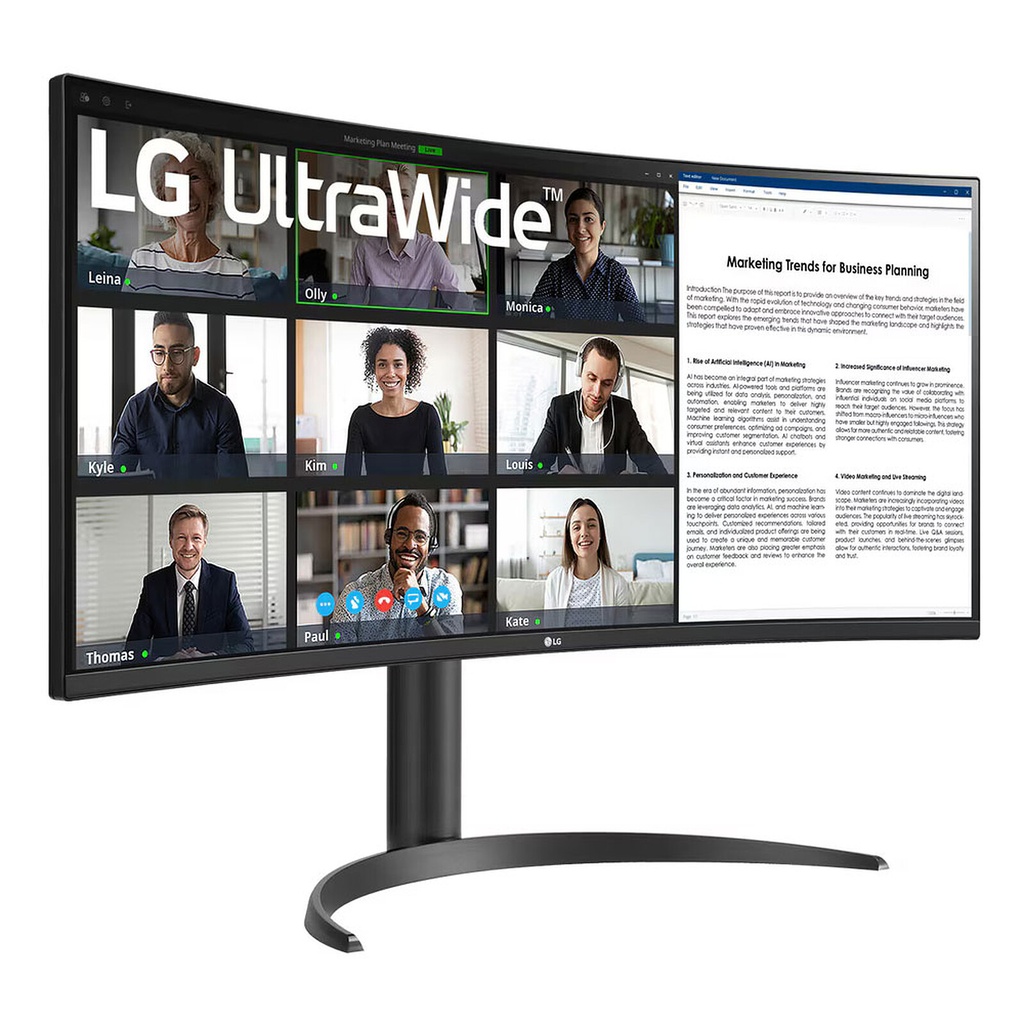 LG UltraWide 34WR50QC-B / 34" Wide QHD 3440x1440 Incurvé / 100Hz 5ms / TFT VA / HDMI (x2), DisplayPort / Inclinaison / Garantie 2 Ans Constructeur