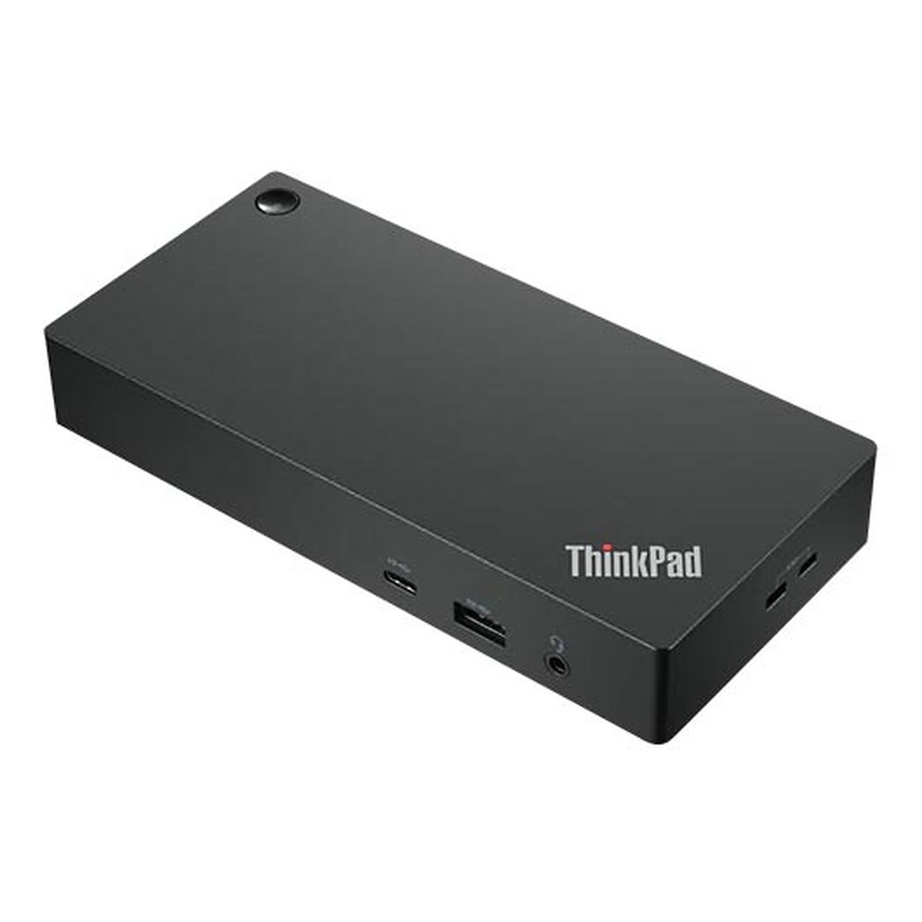 Lenovo Station d'Accueil ThinkPad Universal USB-C / 90W / 1x HDMI 2.1, 2x DisplayPort 1.4 / 3x USB 3.2 Gen 2, 2x USB 2.0, 1x USB-C / 2x 4K@60Hz, 1x 4K@30 Hz / 1x Gigabit Ethernet / Garantie 3 Ans Constructeur
