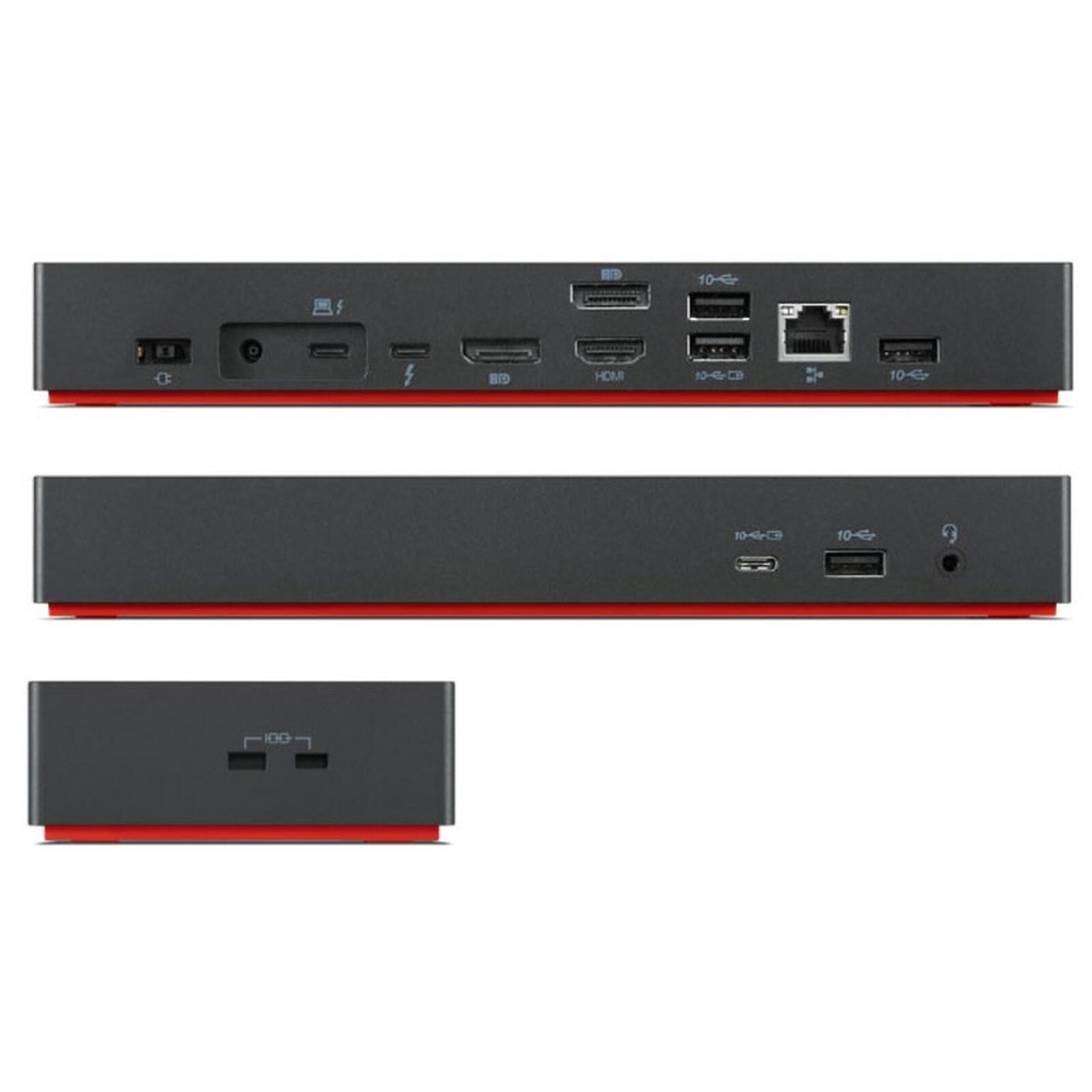 Lenovo ThinkPad Universal Thunderbolt 4 Dock / 135W / 1x HDMI 2.1, 2x DisplayPort 1.4 / 4x USB 3.2 Gen 2, 1x USB-C 3.2 Gen 2 / 1x 8K@30Hz Via HDMI 2.1, 4x 4K@60 Hz / 1x Gigabit Ethernet / 3-Year Manufacturer Warranty