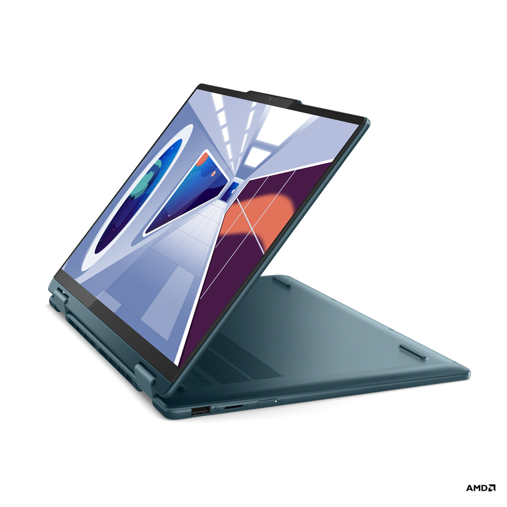 Lenovo Yoga 7 2-in-1 14AHP9 / AMD Ryzen 7 8840HS 8C/16T / PC IA / RAM 16 Go LPDDR5x-6400 / SSD 512 Go M.2 NVMe / Écran OLED 14" WUXGA 1920x1200 Tactile Multitouch / Windows 11 Home / Reconditionné Grade Bronze - Garantie 1 An Fournisseur