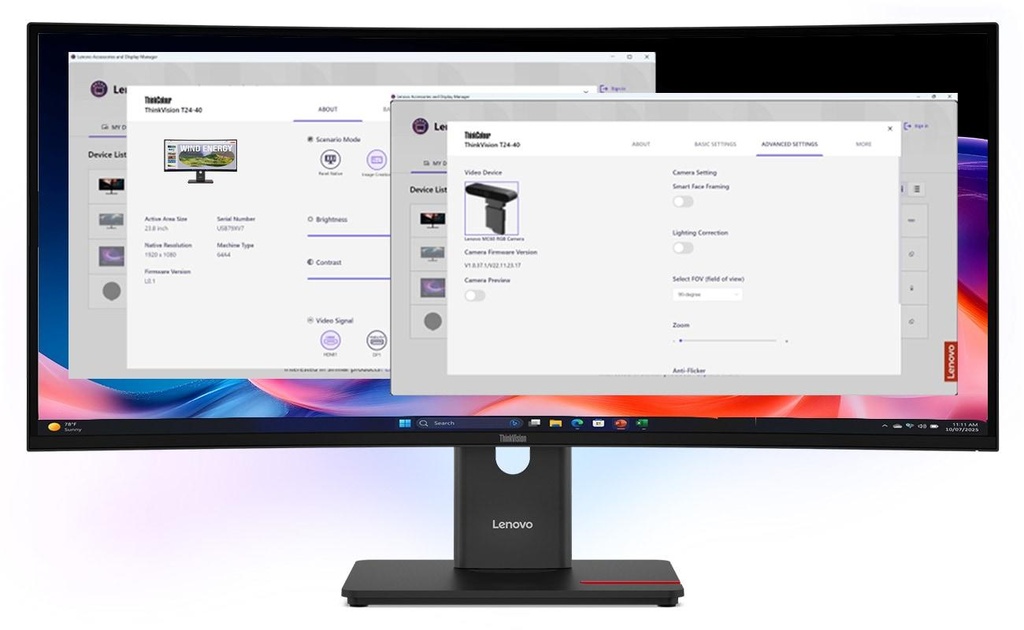 [64AEGAT1EU] THINKVISION T34WD-40 34IN WQHD 21:9 3000:1 VA DOCK
