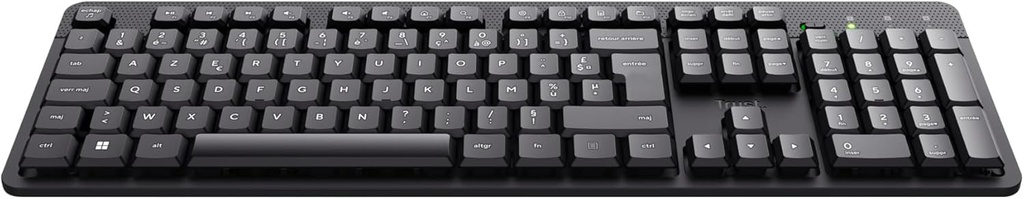 Trust ODY II Wireless Silent Keyboard AZERTY French, Flat Floating Keys, Spill Resistant