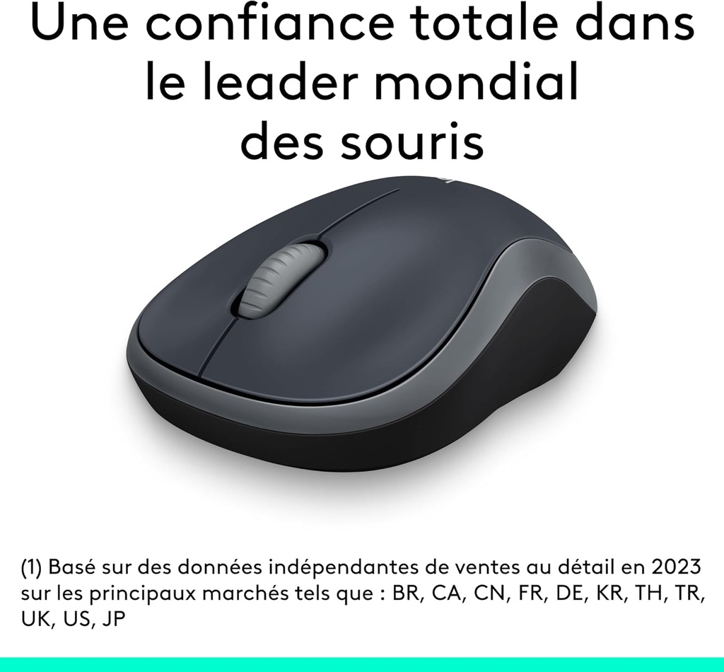 [910-002238] WIRELESS MOUSE M185 SWIFT GREY