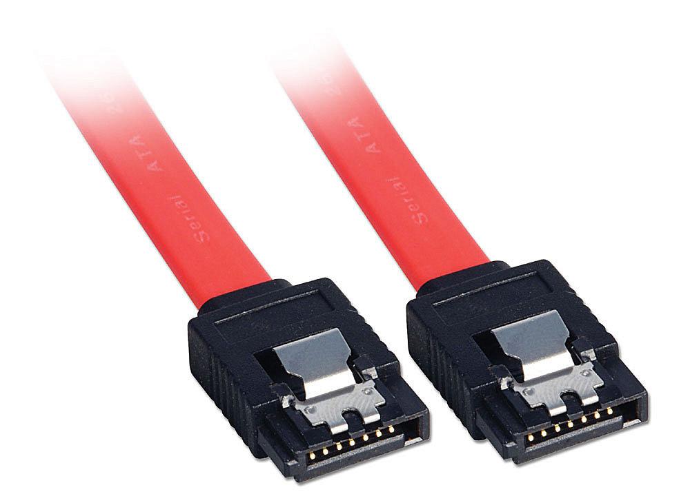 [33456] LINDY Internal SATA Latch Cable 0.5m 2x7 pin SATA plug