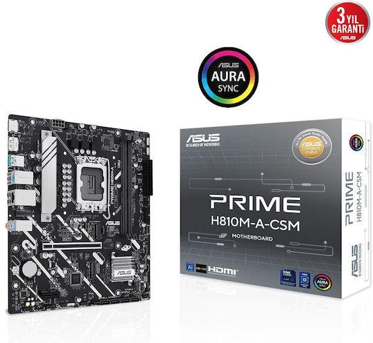 [90MB1N20-M0EAYC] Asus PRIME H810M-E-CSM Motherboard - micro ATX - LGA1851 Socket - H810